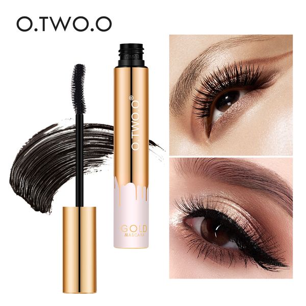 

new o.two.o 3d mascara lengthening black lash eyelash extension eye lashes brush beauty makeup long-wearing gold color mascara
