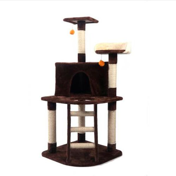 

wholesales 48" sisal hemp cat tree brownsisal cat climb holder cat tower leopard print