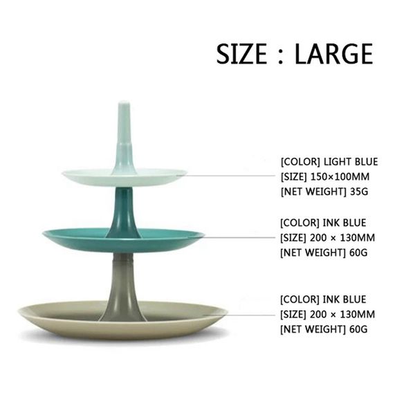 

eleg-detachable three-layer fruit pastry tray cupcake dessert stand cake display plates for birthday wedding