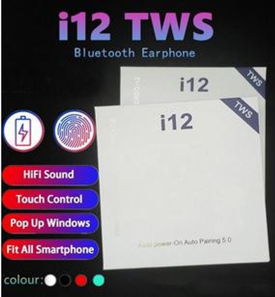 

I12 TWS технологии Bluetooth: 5.0 Беспроводная связь Bluetooth наушники поддержки выскочит окн