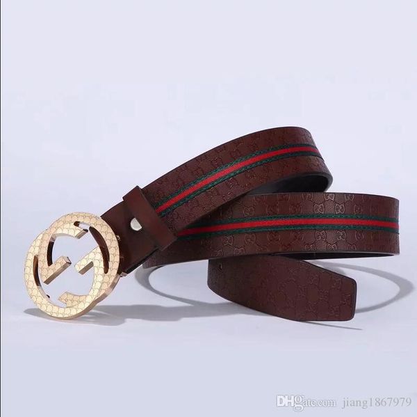 

2019 popular men's leather belts classic leisure business men's temperament belts to match shipping free, Blue;gray