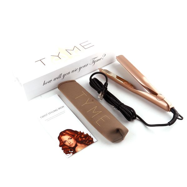 

Tyme iron 2 in 1 hair curler fa t hair traightener profe ional alon tyling tool 2019 dhl hip