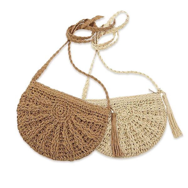 

straw bag women handbags boho handmade woven shoulder bag crossbody rattan beach bags summer vacation