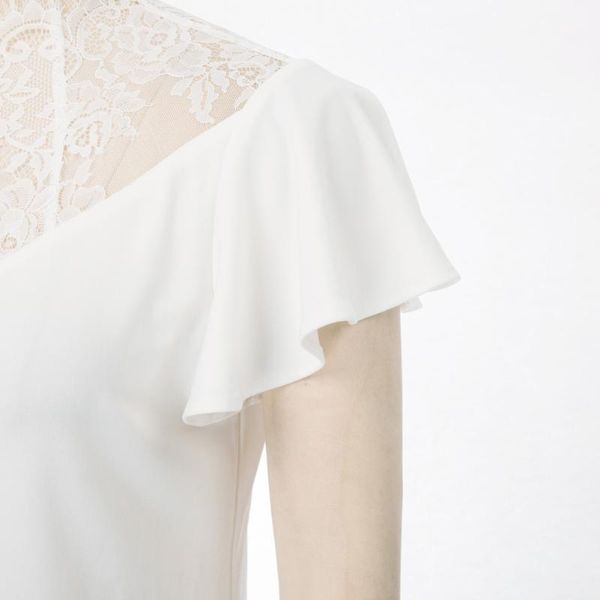 

women's shirts summer lace patchwork shirt short sleeve medieval renaissance casual slim stand collar fashion shirts ladies, White