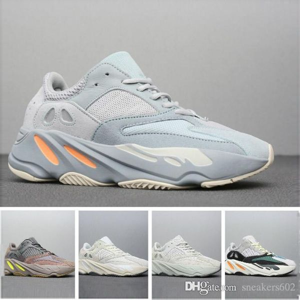 

seven hundred wave runner 2019 mauve solid grey men running shoes kanye west designer shoes sport sneakers 36-45, Black
