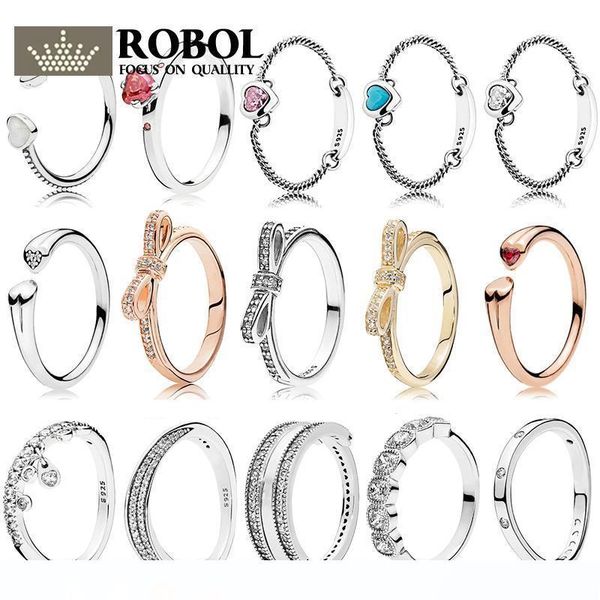 

оригинал 925 sterling silver diy тенденция марка кольцо лук сердце образный разомкнутого кольца с оригинальным гравировальный бесплатная дос