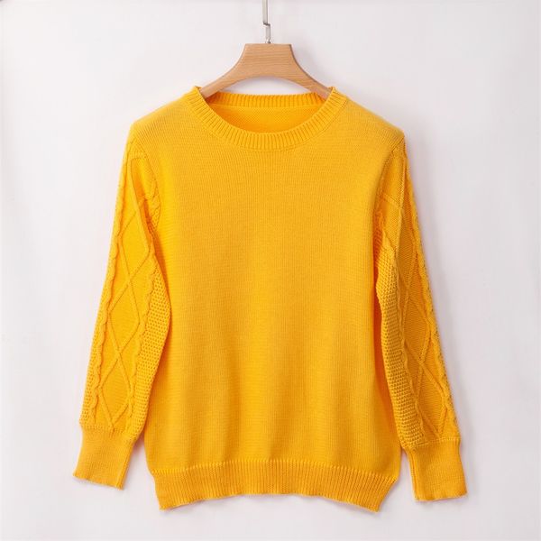 

winter clothes women pullover plus size womens solid o-neck long sleeve pullover geometric knit sweater swetry damskie, White;black