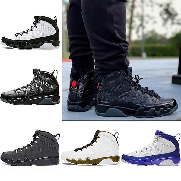 

new mens 9 9s designer bred basketball shoes la space jam tour yellow men sports trainers anthracite sneakers size 41-47