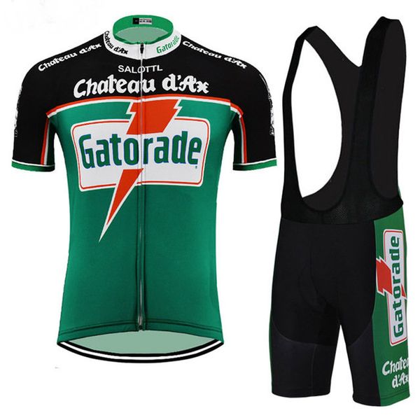 

chateau d'ax gatorade mens team cycling jersey set ropa ciclismo mtb bike clothing bicycle clothes 2022 cycling uniform, Black;red