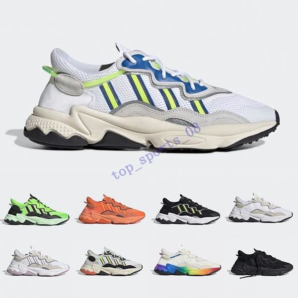 

2019 pride 3m reflective xeno ozweego мужчины женщины повседневная обувь неоновый зеленый солнечные желтый хэллоуин тональные основные черны, Black