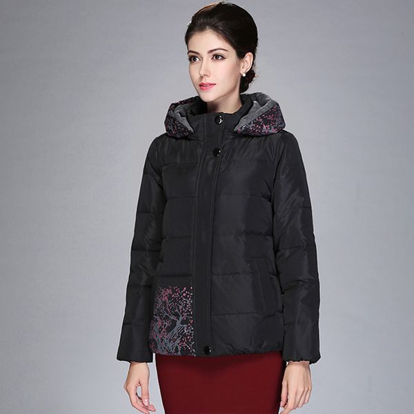 

black hooded large size l-5xl down coats women fashion thicken white duck down jacket winter new casual short coats women