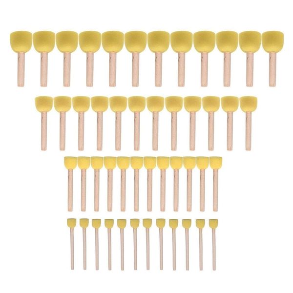 

48-piece round sponge brush set-children's painting tools-sponge painting stippler set 4 sizes of diy tools