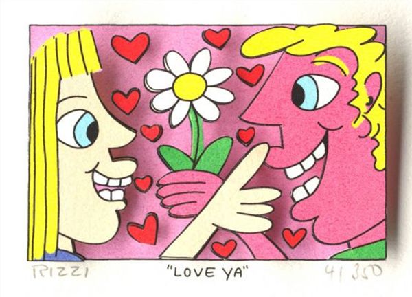 

james rizzi - love ya home decor handpainted &hd print oil painting on canvas wall art canvas pictures 191222