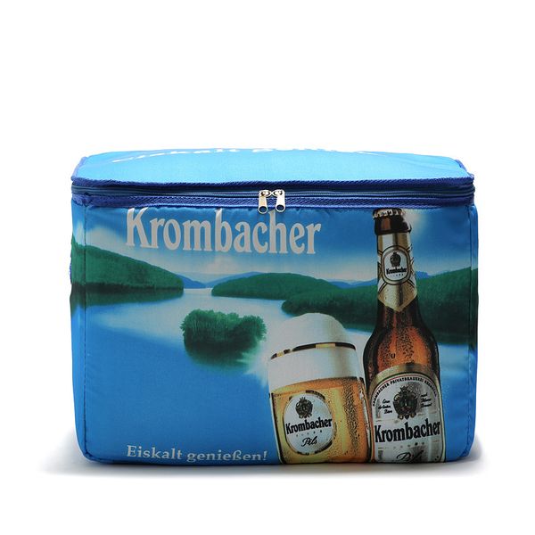 

square large car insulation package picnic bag wild barbecue picnic ice bag travel preservation, Blue;pink
