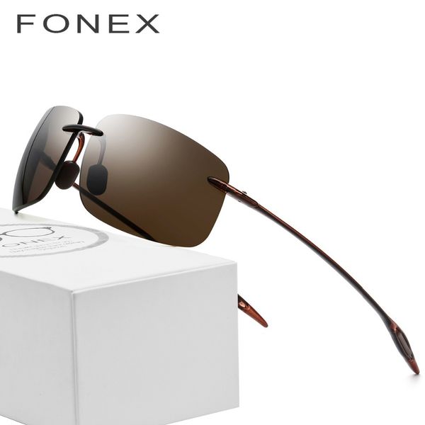 

ultem tr90 rimless sunglasses men ultralight 2018 square frameless sun glasses for women brand designer nylon lens c19022501, White;black