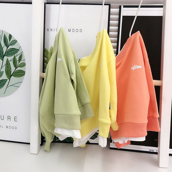

foreign style fake two sweaters spring and autumn new baby long-sleeved pullover children's clothes 2020, Blue