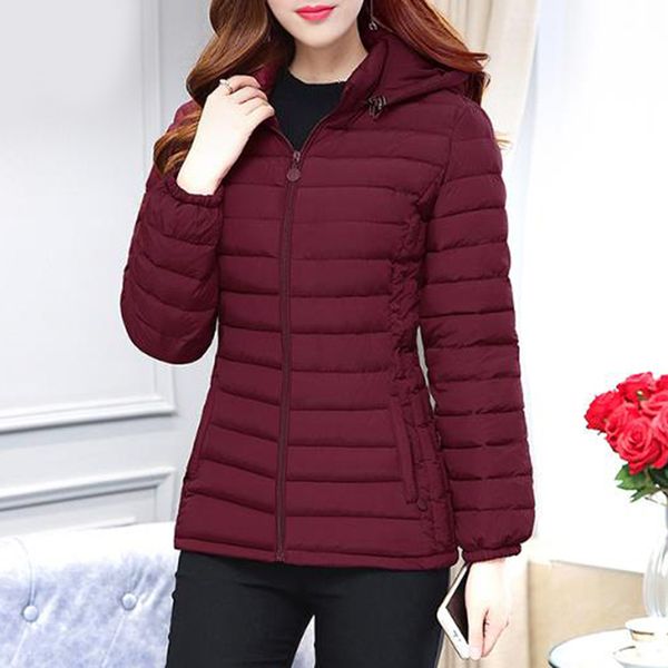 

women coat parkas autumn and winter cotton-padded coat female new frivolous small warm parkas robe femme, Tan;black