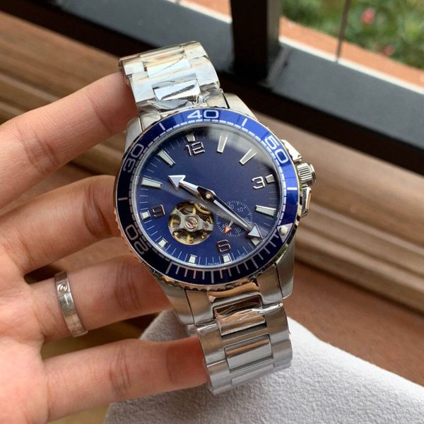 

men watches master black watches automatic movement 316l steel mineral sapphire wristwatch 41mm*12mm men mechanical watch, Slivery;brown