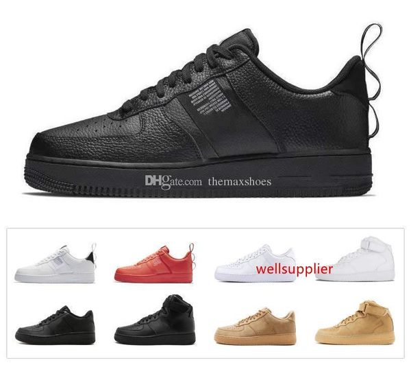 

utility 1 classic black white dunk men women casual shoes red one skateboarding high low cut wheat us 5.5-11