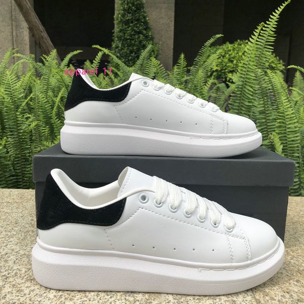 

2019 luxury fashion designer men women shoes sneakers leather velvet black white red flat casual shoes platform trainers 5-11