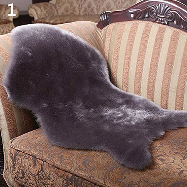

high qulity 4 colors soft faux comfort sheepskin rug mat carpet pad anti-slip chair sofa cover for bedroom decor