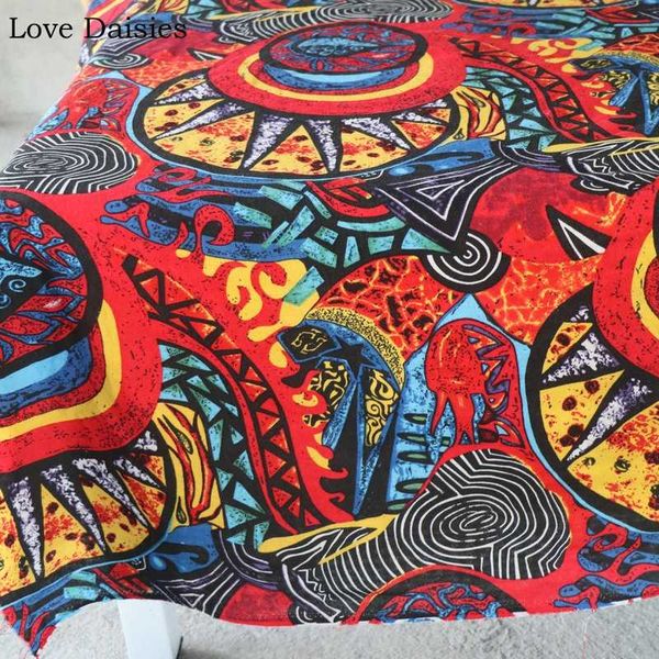 

cotton/linen abstract artistic style red yellow black fabrics for tablecloth curtain cushions apparel cheongsam craft home decor, Black;white
