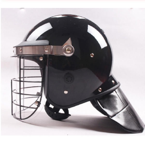 

tactical hunting field helmet security riot helmet with steel wire mesh mask, Black;gray