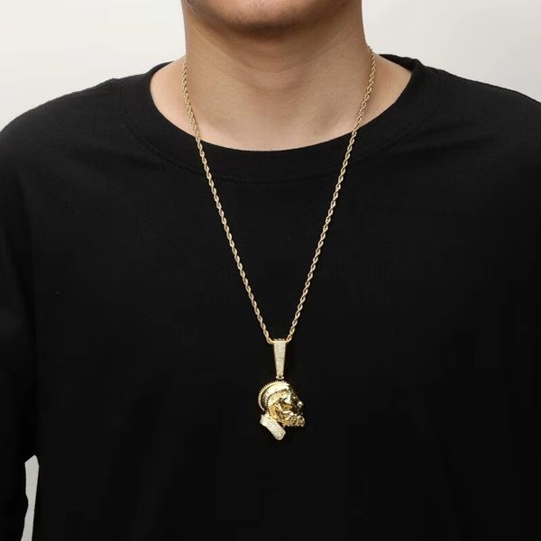 

iced out nipsey hussle pendant necklace for men women luxury designer bling diamond star fans keepsake pendant 18k gold plated jewelry gift, Silver