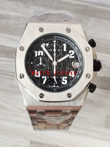 

luxury wristwatch 26170ti oo 1000ti 06 japan vk quartz movement satch chronograph stainless steel men watch 42mm, Slivery;brown