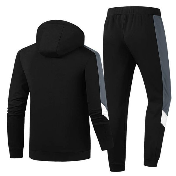 

men sports suit tracksuit 2019 new brand two-pieces fashion sportwears street style long sleeve&pants brand letters clothes, Gray