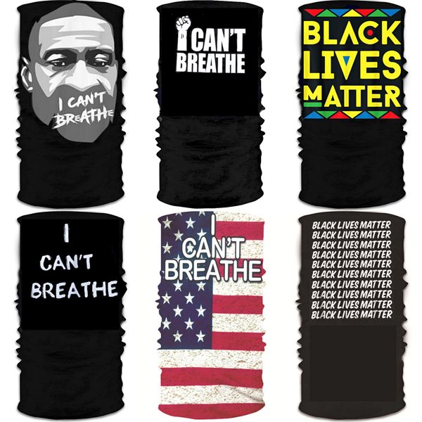 

i cant breatheblack bandana head face protective mask neck gaiter snood headwear beanie tube scarf #761, Black