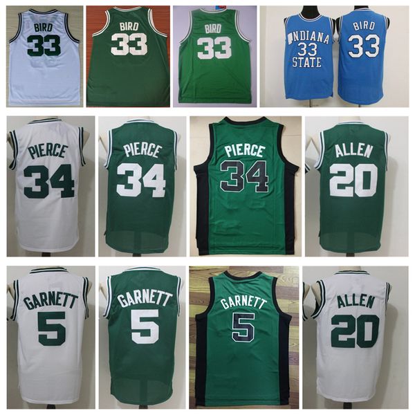 

Men me h 5 kevin garnett jer ey 20 ray allen 34 paul pierce 33 larry bird embroidery jer ey green white ba ketball jer ey hirt