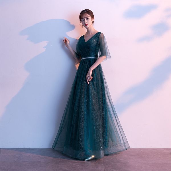 

барышня новизна зеленый v-образный вырез китайских сеток платье пром-линия qipao изысканного maxi платье noble choengsam vestidos, Red