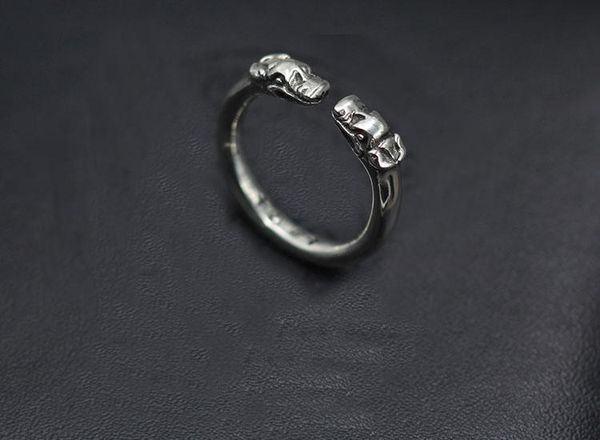 

925 стерлингового серебра кольца тенденция личности ювелирных панк-стиль мужчины и женщины lovers подарок хип-хоп крест дракона стиль роскош, Silver