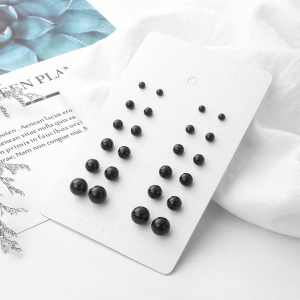 

2020 korea black white imitation pearls big circle earrings women geometric oversize statement earrings wedding jewelry brincos, Golden;silver