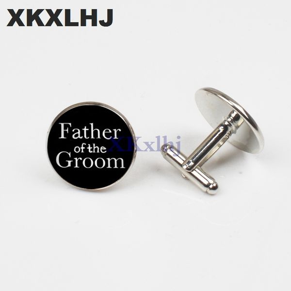 

xkxlhj new fashion groom father cufflinks groom cufflinks wedding groomsmen mens shirt buttons, Silver;golden
