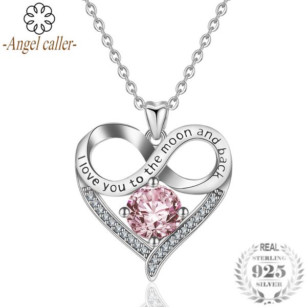 

Ангел Caller 100% стерлингового серебра 925 Бесконечности любовь ясно CZ сердце женщины