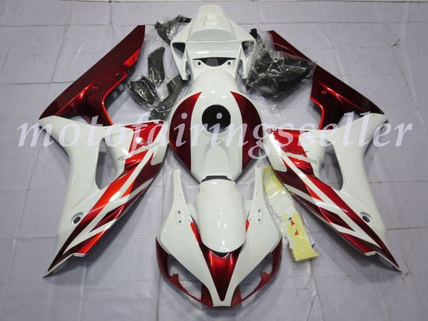 

oem quality new abs full fairings kits fit for honda cbr1000rr (2006-2007) cbr1000rr 06 07 bodywork set candy red white
