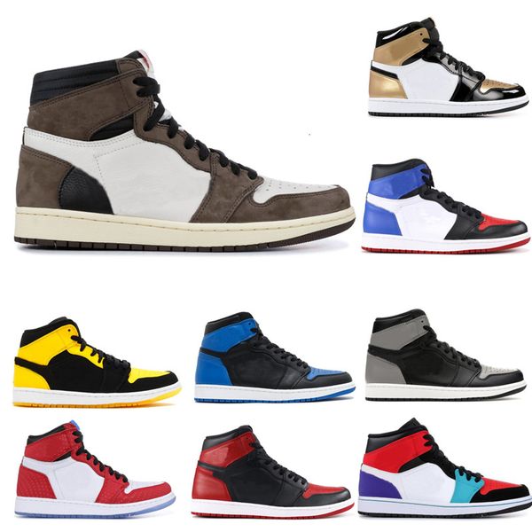 

spider-man travis 1s 2019 gold toe 1 og new love basketball shoes unc blue royal banned shadow mens women bred panda phantom sneakers 36-47