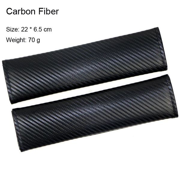 

2pcs car-styling universal safety seat belt cover carbon fiber decorative car shoulder pad protection strap 22x6.5cm