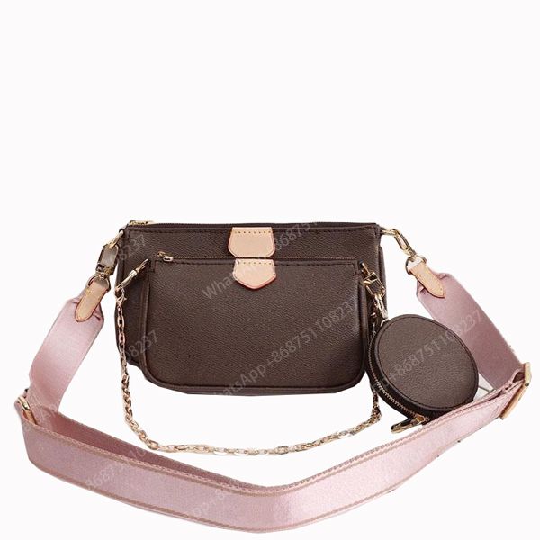 

manufacturer wholesale freight designer bag zero wallet high-quality bag single shoulder oblique satchel three-piece wallet m44823