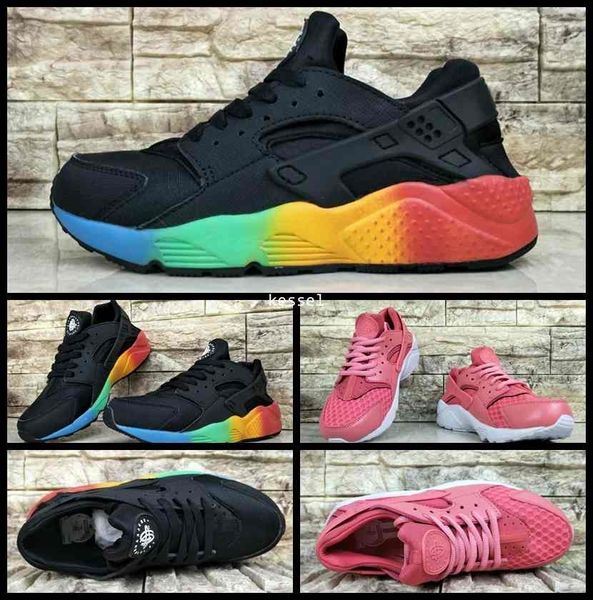 

new air huarache ultra running shoes for women,woman customise black rainbow peach pink huaraches sports sneakers huraches shoe 36-40