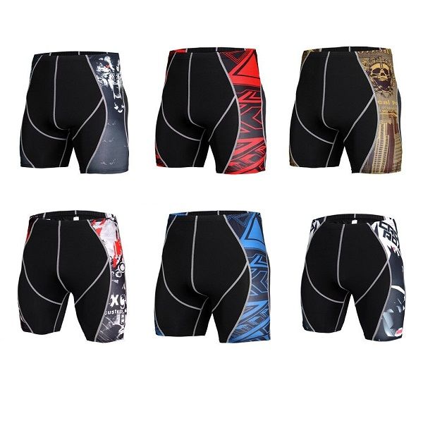 

мужская фитнес шорты pro quick-сухой спортивная бег бодибилдинг кожи спортивной тренировки фитнес compression shorts с bodbbyyg, Black;blue