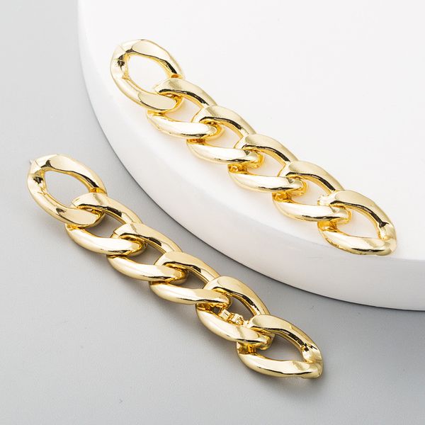 

цепи панк золотые серьги для женщин простой дикий винтажный стиль заявление ювелирные изделия девушка мода дамы сплава стад серьги падение д, Silver