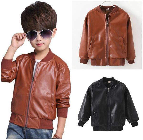 

kid boys fashion thick warm winter autumn jacket man-made leather fleece jacket boys super cool coat, Blue;gray