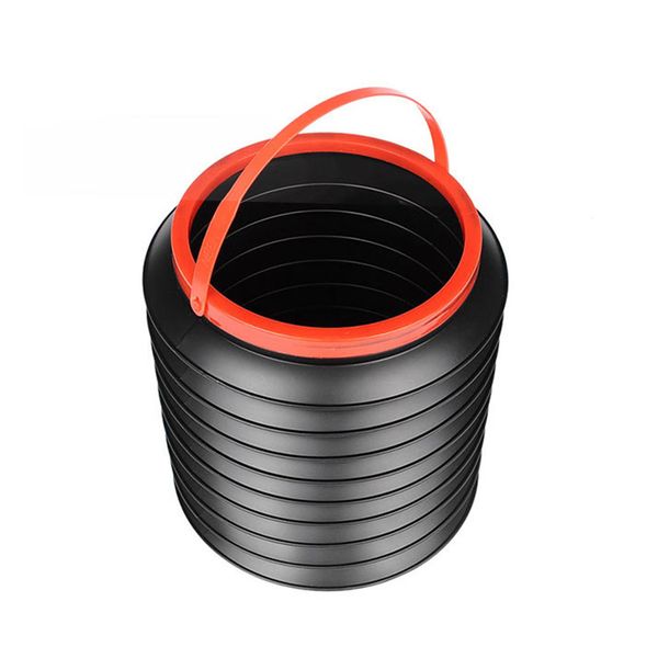 

space saving hanging waterproof seat organizer reusable car trash can portable easy install foldable compact garbage contain