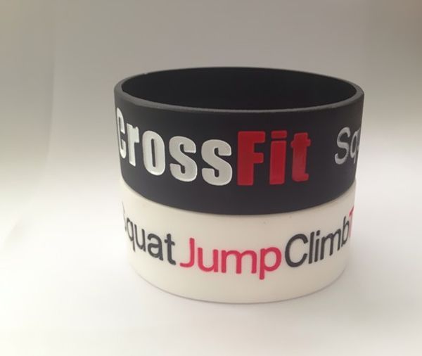 

silicone bracelet crossfit squatjumpclimbthrowlift 25pcs selling.ng, Black
