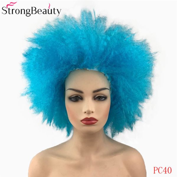 Strongbeauty Afro Short Wigs Kinky Straight Costume Halloween