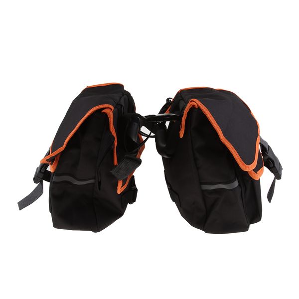 

motorcycle riding rear seat super light tail side bag trunk luggage large capacity for biker orange trim