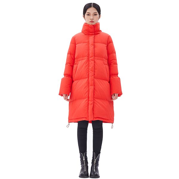 

odm new fashion down jacket coat ladies feather and down coats thermal red jacket women's, Black